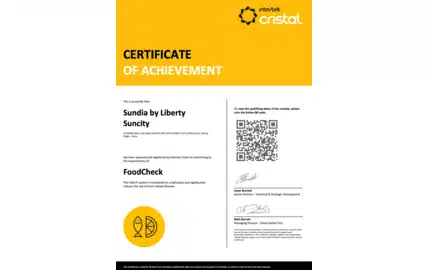 Cristal Food Check Certificate