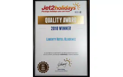 Jet2 Holidays Quality Award Winner 2018